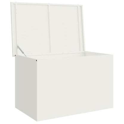 Outdoor Storage Box White 80 x 50.5 x 50 cm Steel