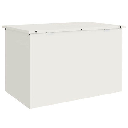 Outdoor Storage Box White 80 x 50.5 x 50 cm Steel