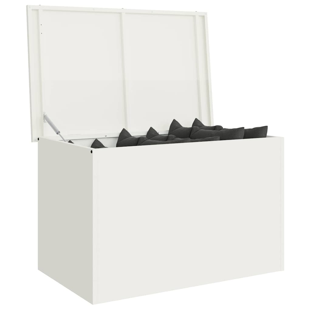 Outdoor Storage Box White 80 x 50.5 x 50 cm Steel