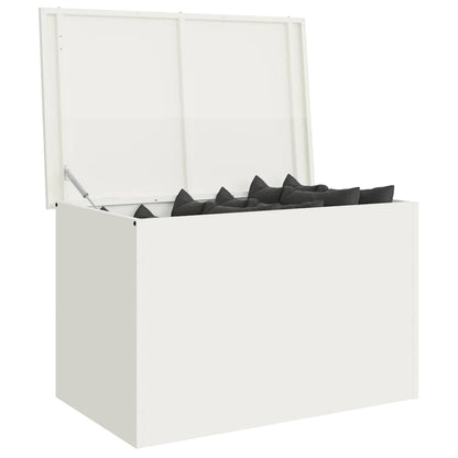 Outdoor Storage Box White 80 x 50.5 x 50 cm Steel