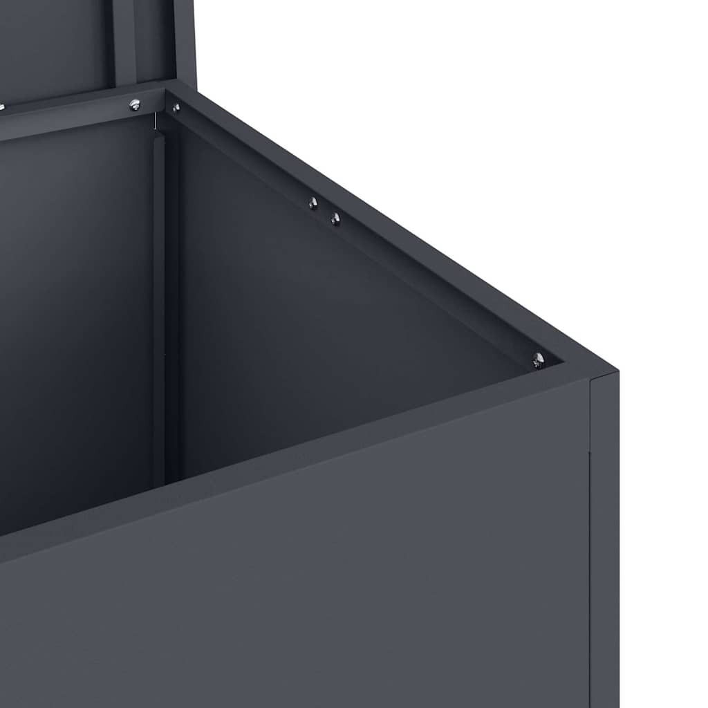 Outdoor Storage Box Anthracite 80 x 50.5 x 50 cm Steel