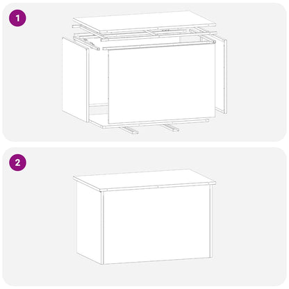 Outdoor Storage Box Anthracite 80 x 50.5 x 50 cm Steel