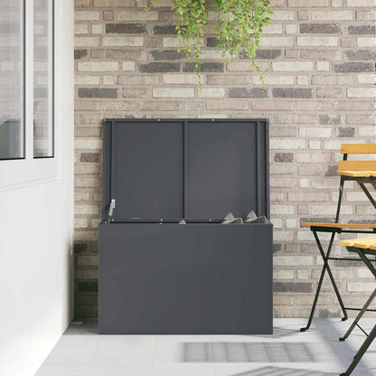 Outdoor Storage Box Anthracite 80 x 50.5 x 50 cm Steel