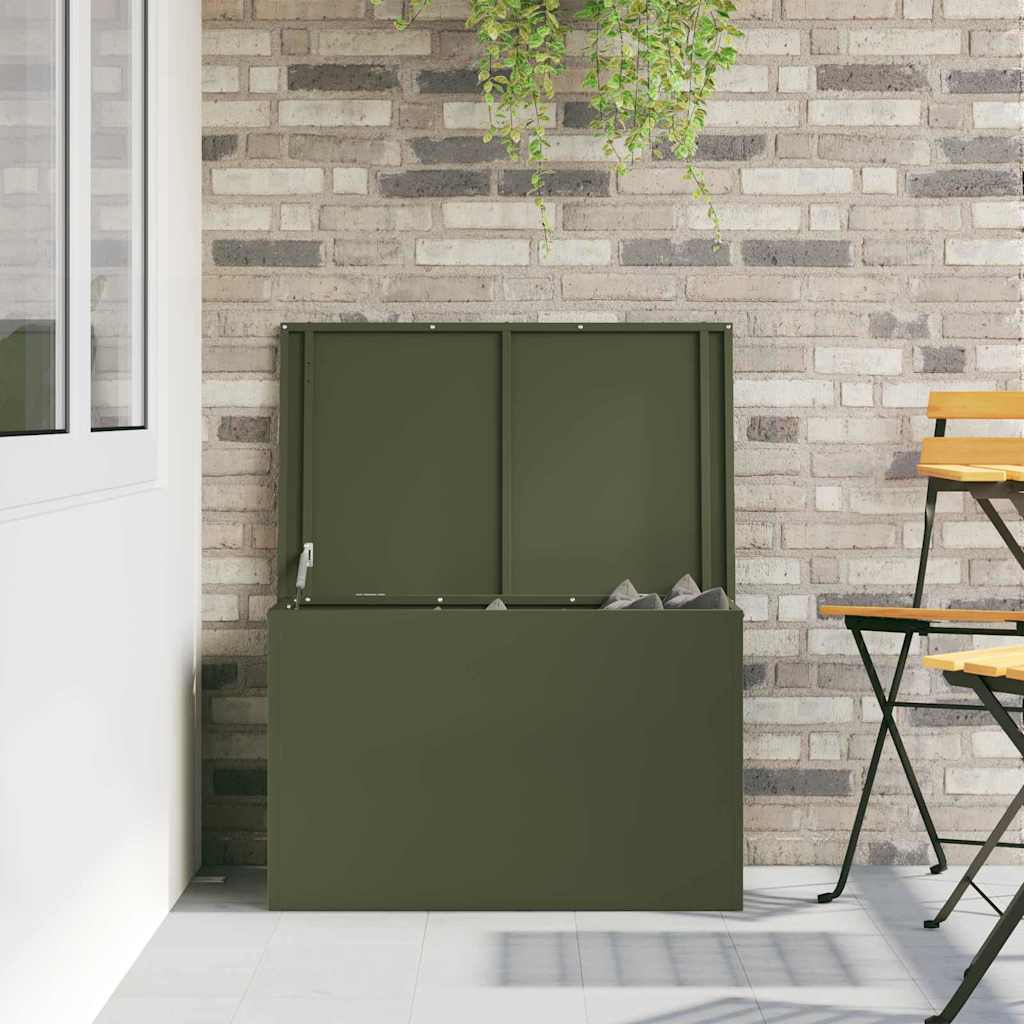 Garden Storage Cushion Box Galvanised Steel 80 x 50.5 x 50 cm