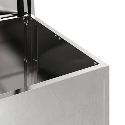 Outdoor Storage Box Silver 80 x 50.5 x 50 cm Steel