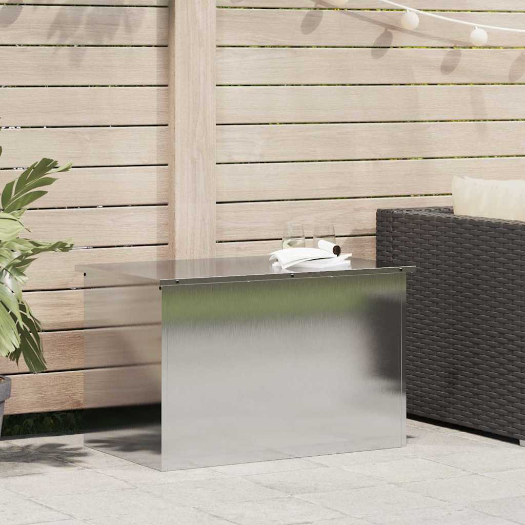 Outdoor Storage Box Silver 80 x 50.5 x 50 cm Steel