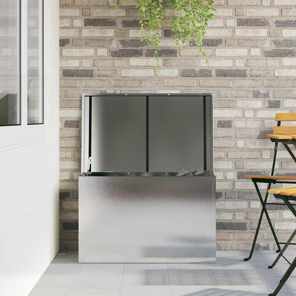 Outdoor Storage Box Silver 80 x 50.5 x 50 cm Steel