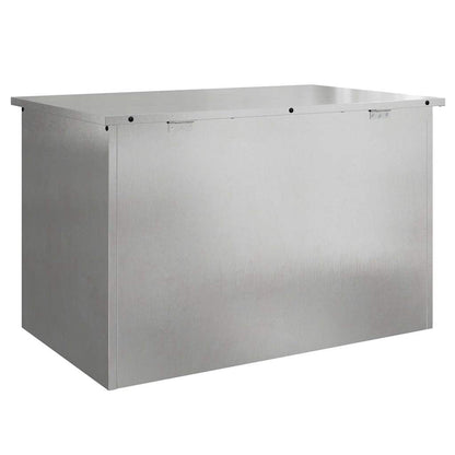 Outdoor Storage Box Silver 80 x 50.5 x 50 cm Steel