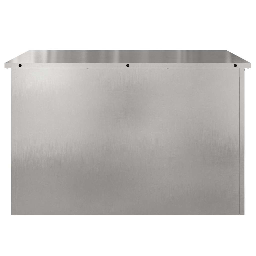 Outdoor Storage Box Silver 80 x 50.5 x 50 cm Steel