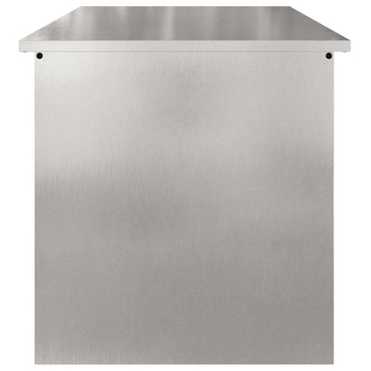 Outdoor Storage Box Silver 80 x 50.5 x 50 cm Steel