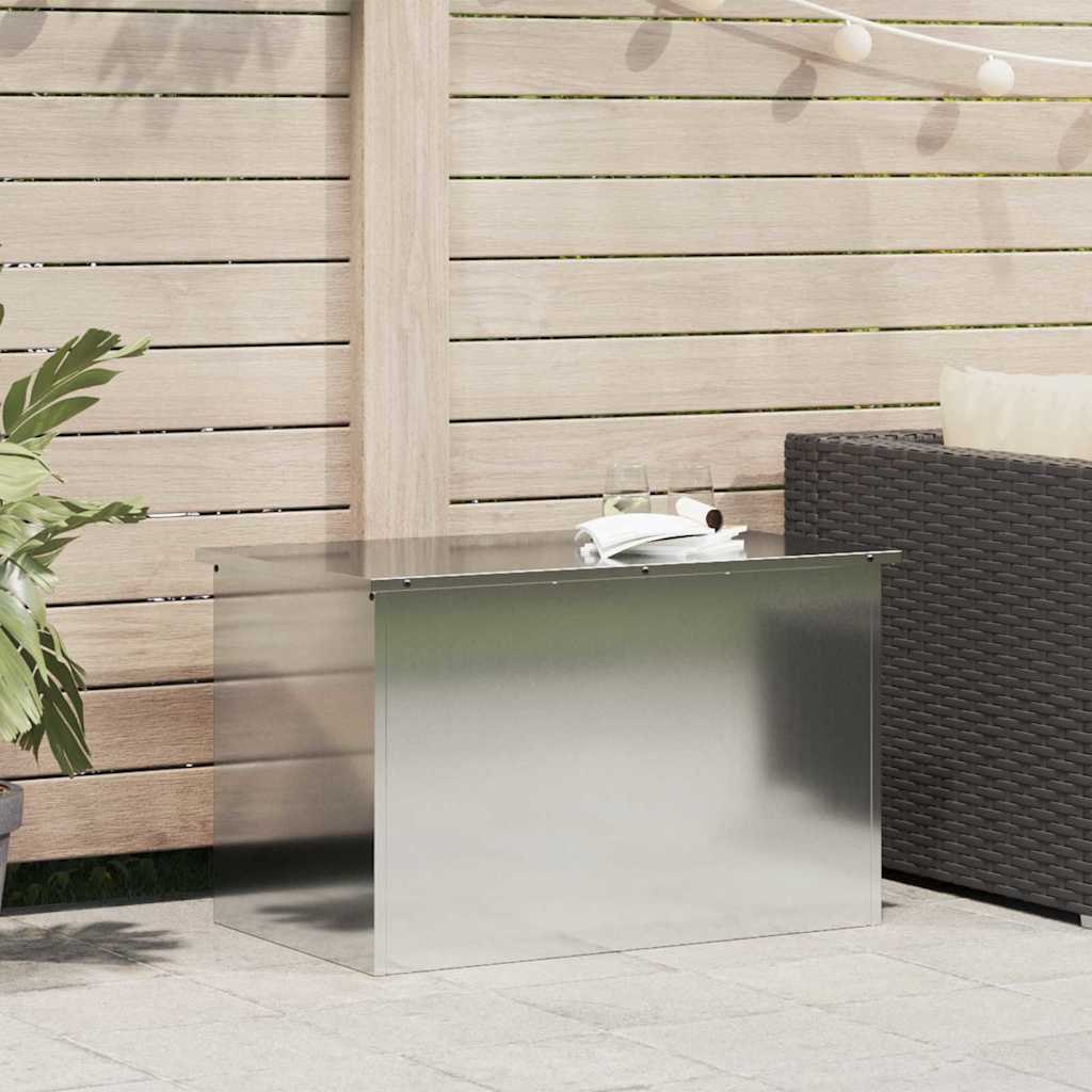 Outdoor Storage Box Silver 80 x 50.5 x 50 cm Steel