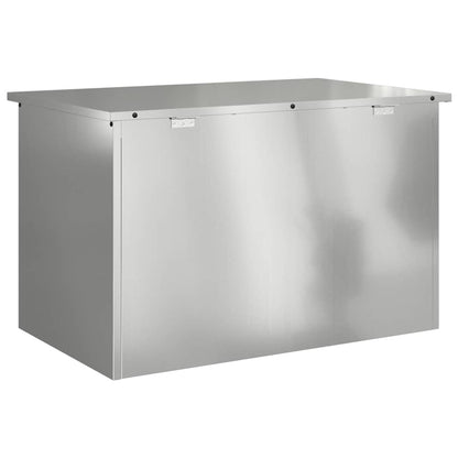 Outdoor Storage Box Silver 80 x 50.5 x 50 cm Steel