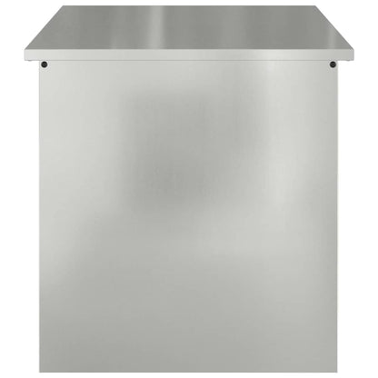 Outdoor Storage Box Silver 80 x 50.5 x 50 cm Steel