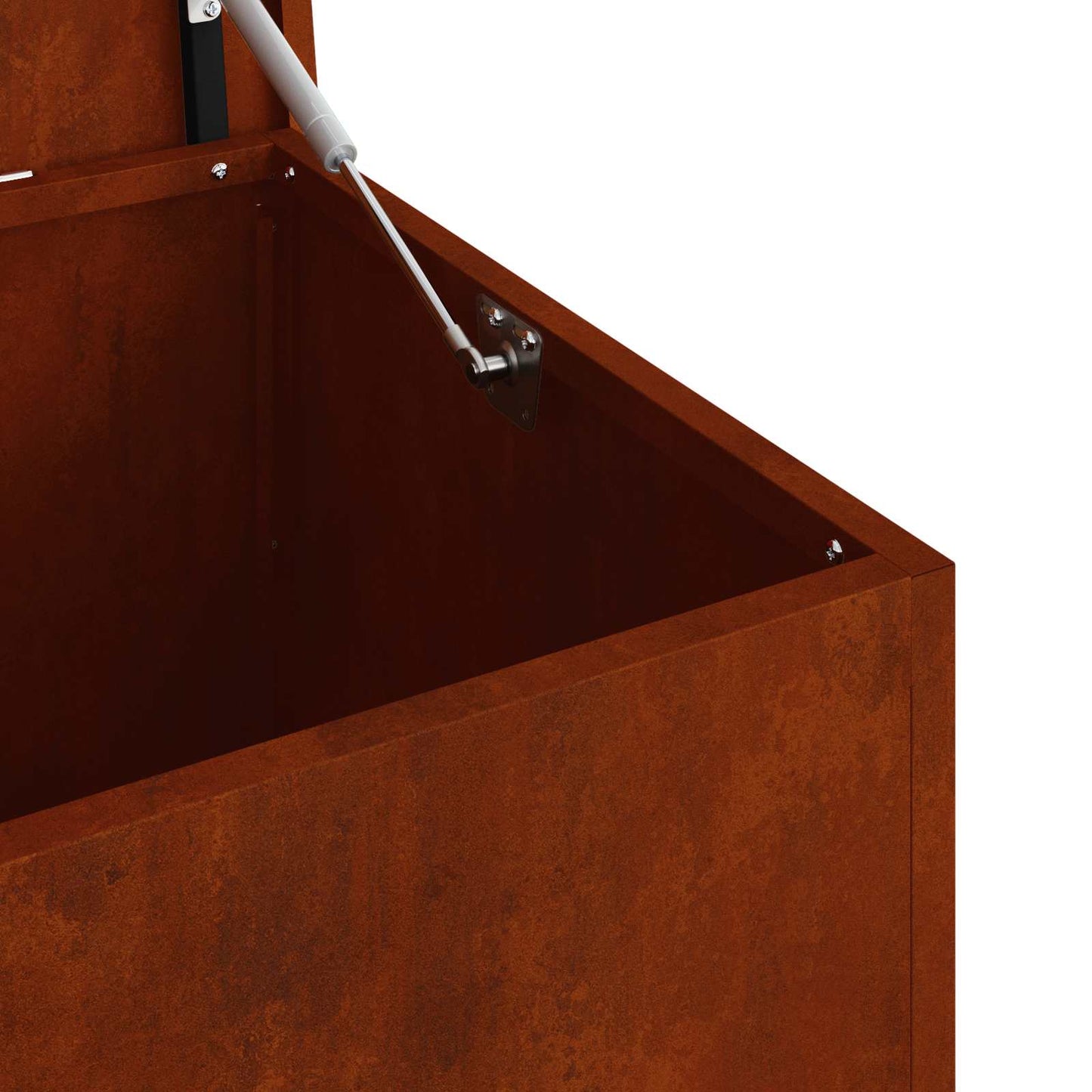 Outdoor Storage Box Rusty 80 x 50.5 x 50 cm Steel