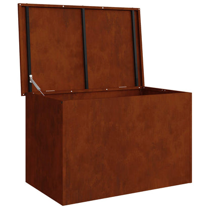 Outdoor Storage Box Rusty 80 x 50.5 x 50 cm Steel