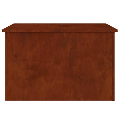 Outdoor Storage Box Rusty 80 x 50.5 x 50 cm Steel