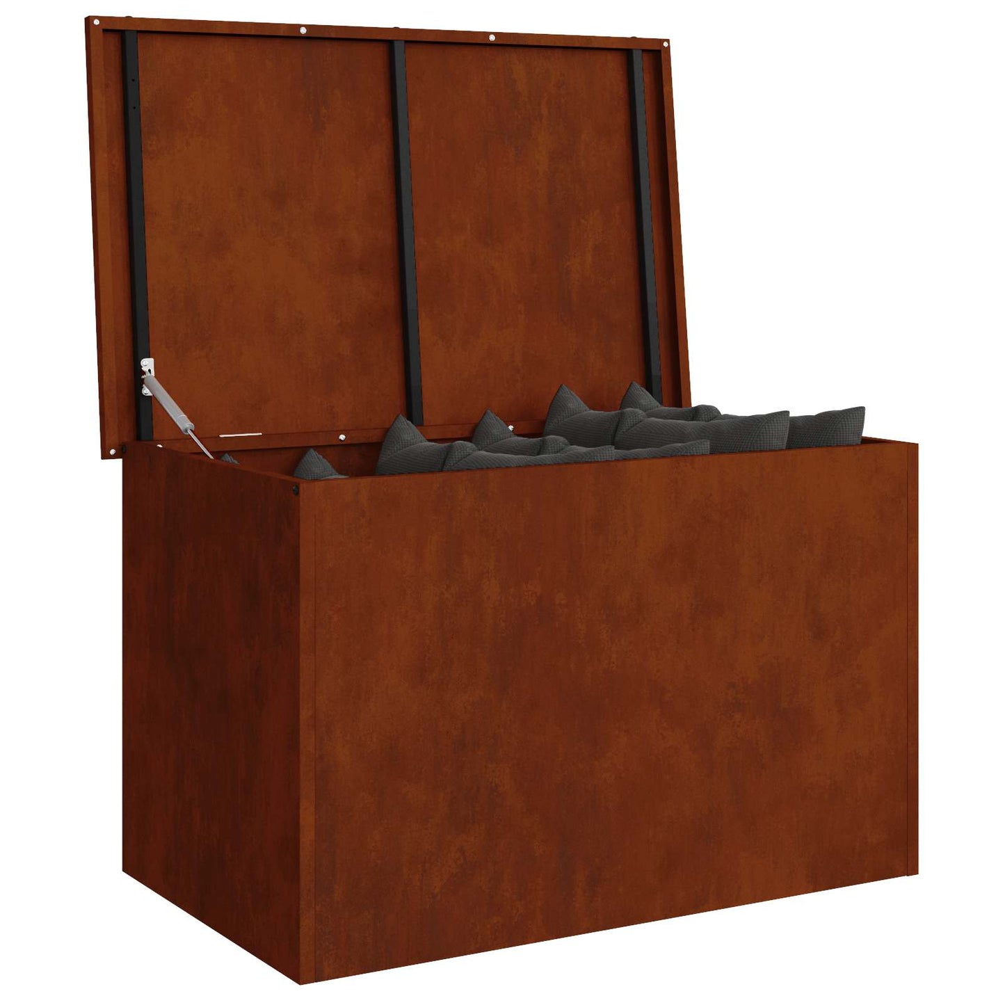 Outdoor Storage Box Rusty 80 x 50.5 x 50 cm Steel