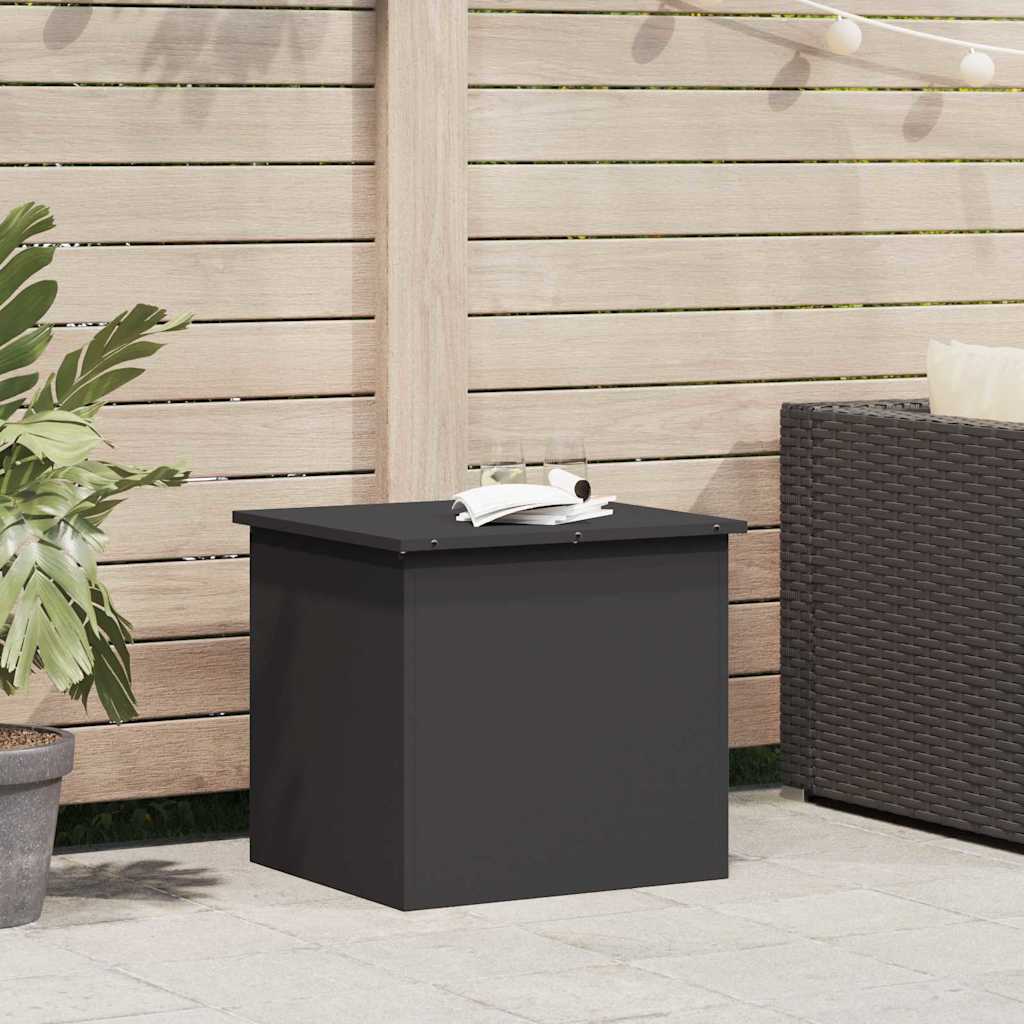 Outdoor Storage Box Black 55 x 50.5 x 50 cm Steel