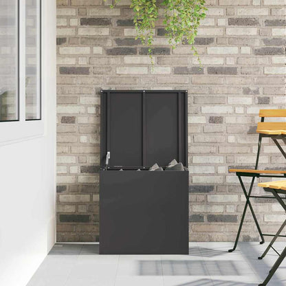 Outdoor Storage Box Black 55 x 50.5 x 50 cm Steel