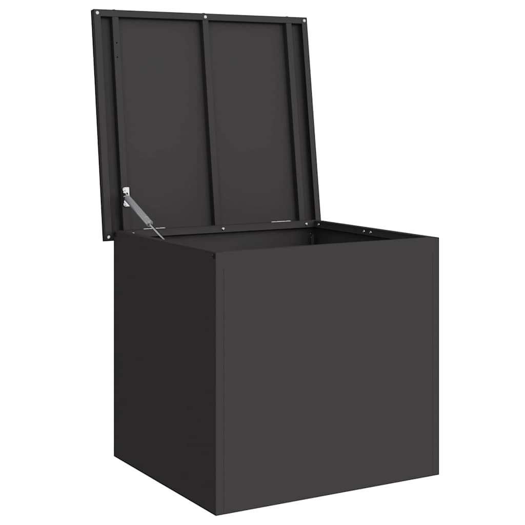 Outdoor Storage Box Black 55 x 50.5 x 50 cm Steel
