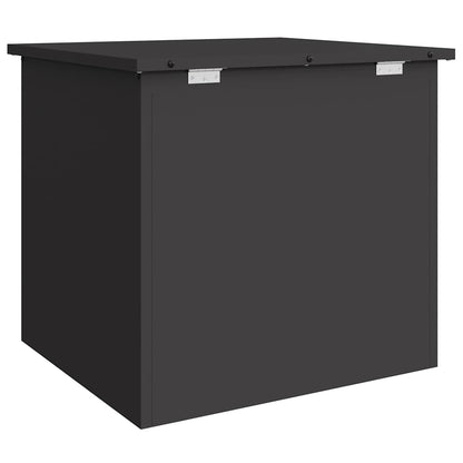 Outdoor Storage Box Black 55 x 50.5 x 50 cm Steel
