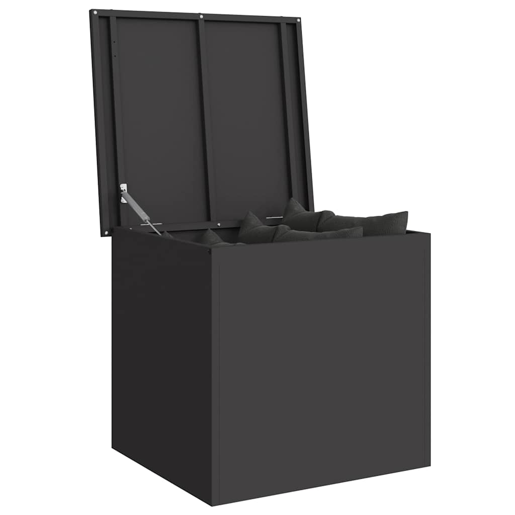 Outdoor Storage Box Black 55 x 50.5 x 50 cm Steel