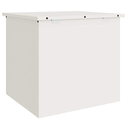 Outdoor Storage Box White 55 x 50.5 x 50 cm Steel