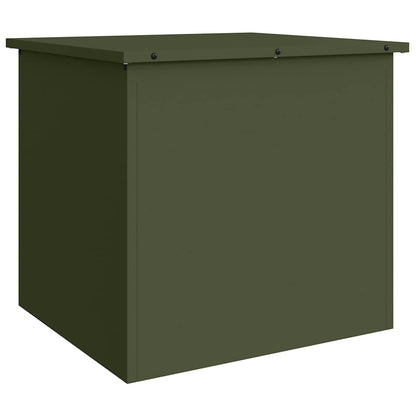 Outdoor Storage Box Olive Green 55 x 50.5 x 50 cm Steel