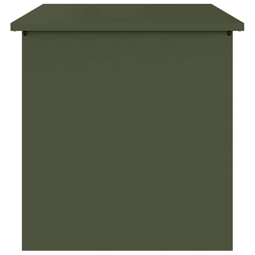Outdoor Storage Box Olive Green 55 x 50.5 x 50 cm Steel