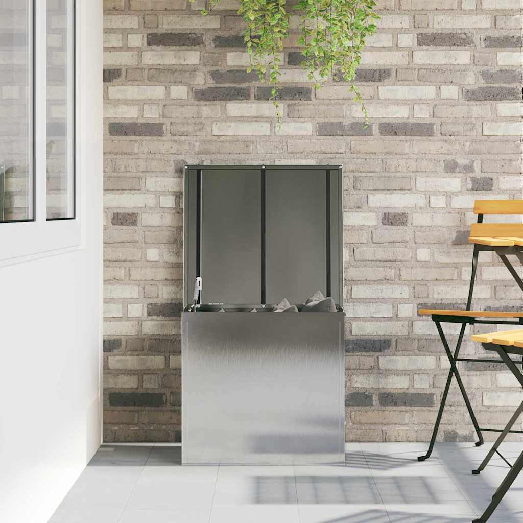 Outdoor Storage Box Silver 55 x 50.5 x 50 cm Steel