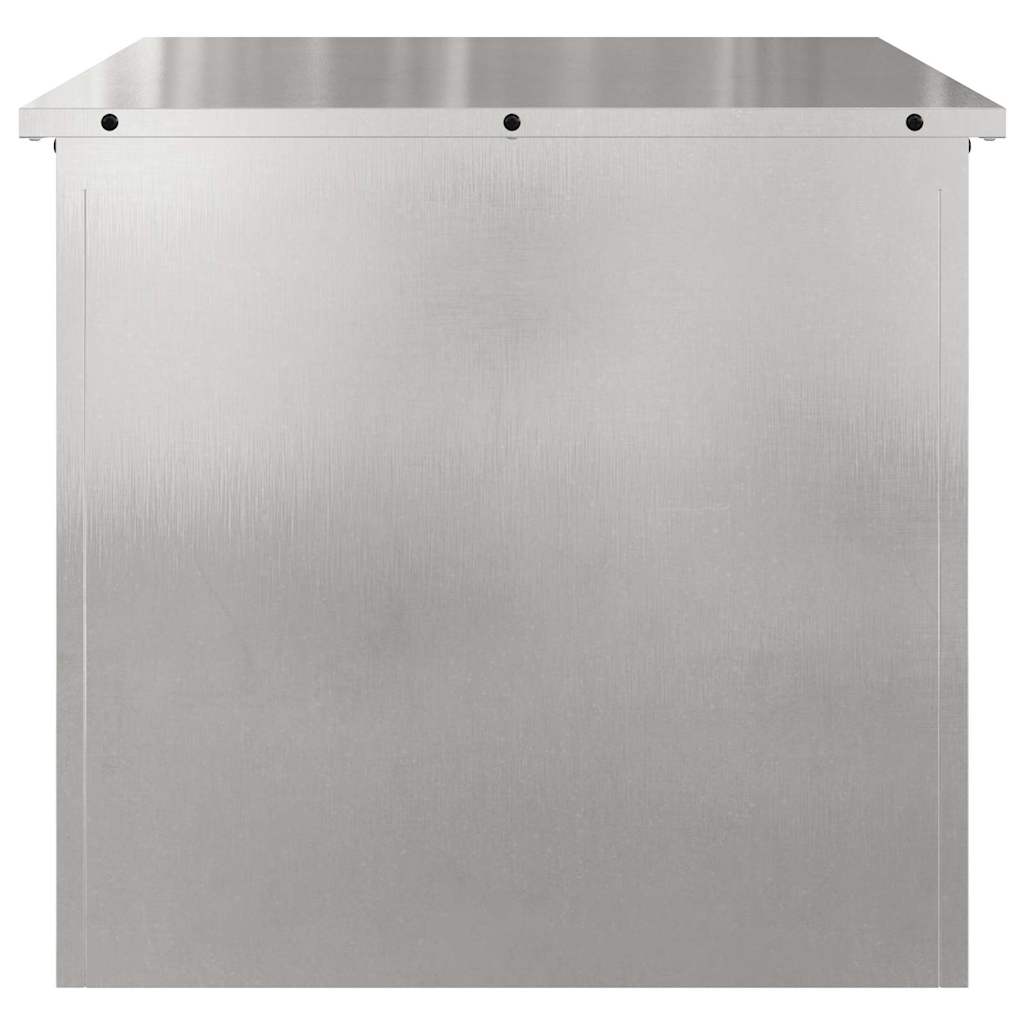 Outdoor Storage Box Silver 55 x 50.5 x 50 cm Steel