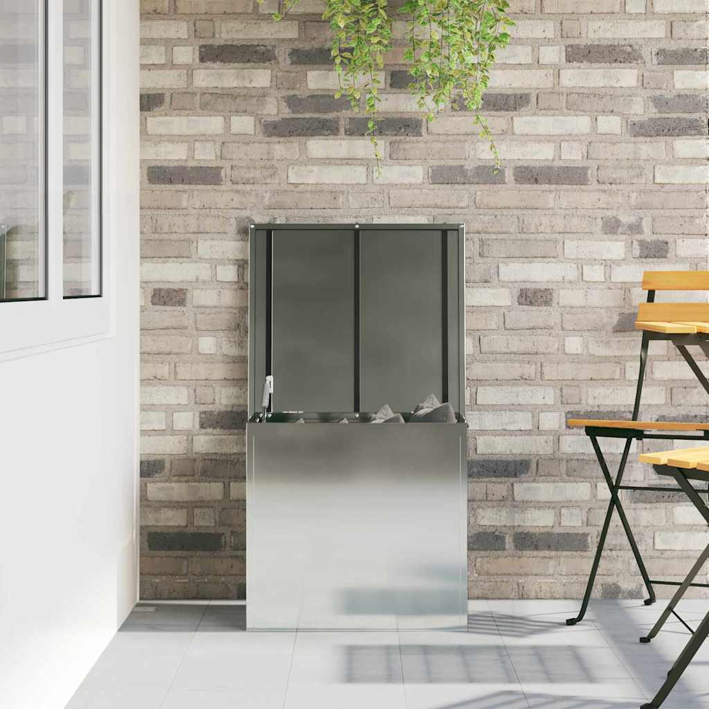 Outdoor Storage Box Silver 55 x 50.5 x 50 cm Steel