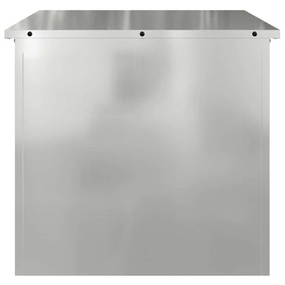 Outdoor Storage Box Silver 55 x 50.5 x 50 cm Steel