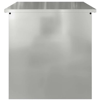 Outdoor Storage Box Silver 55 x 50.5 x 50 cm Steel