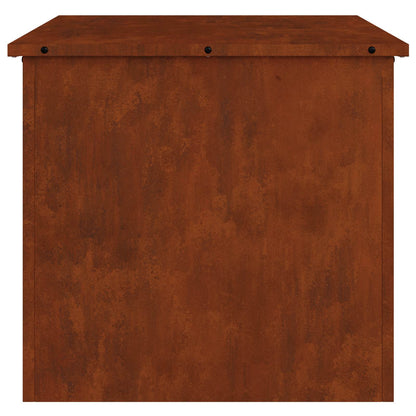 Outdoor Storage Box Rusty 55 x 50.5 x 50 cm Steel