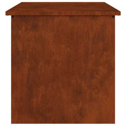 Outdoor Storage Box Rusty 55 x 50.5 x 50 cm Steel