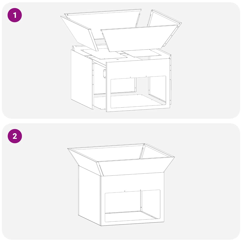 Fire Pit Black 50 x 50 x 40 cm Steel