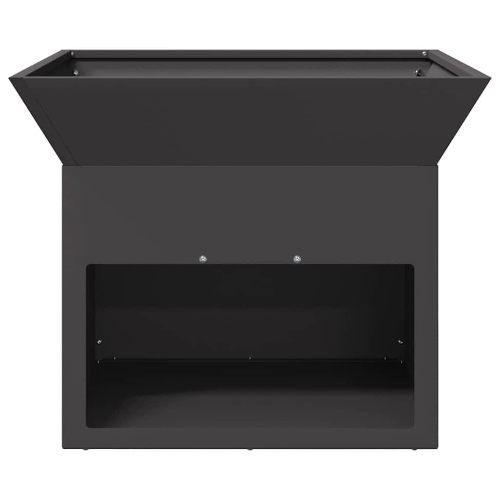 Fire Pit Black 50 x 50 x 40 cm Steel