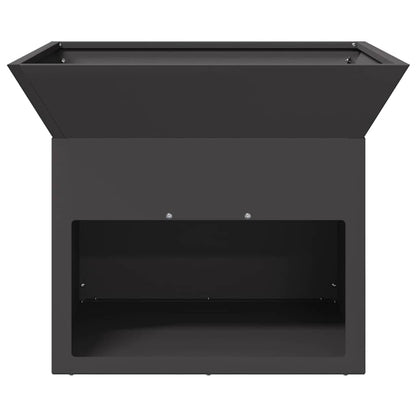 Fire Pit Black 50 x 50 x 40 cm Steel