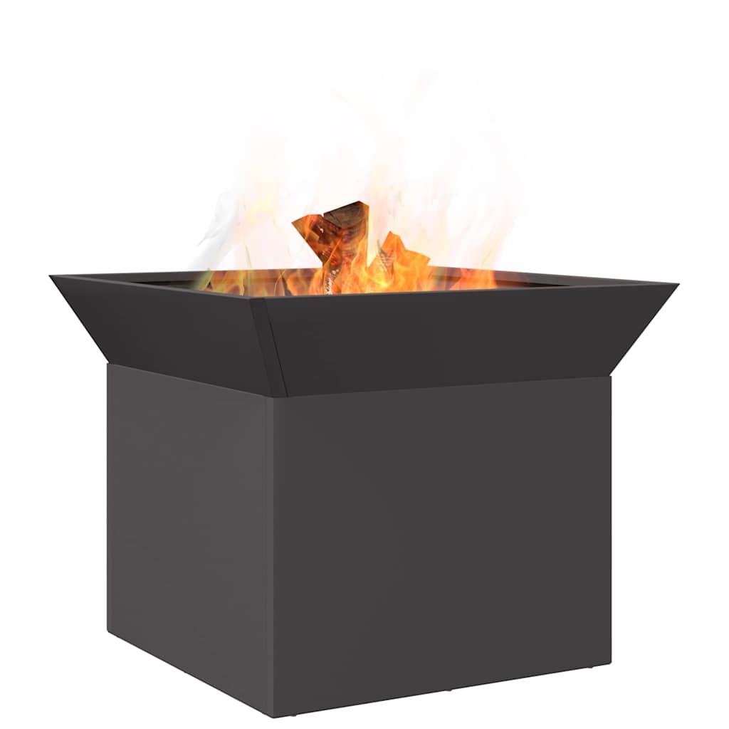 Fire Pit Black 50 x 50 x 40 cm Steel