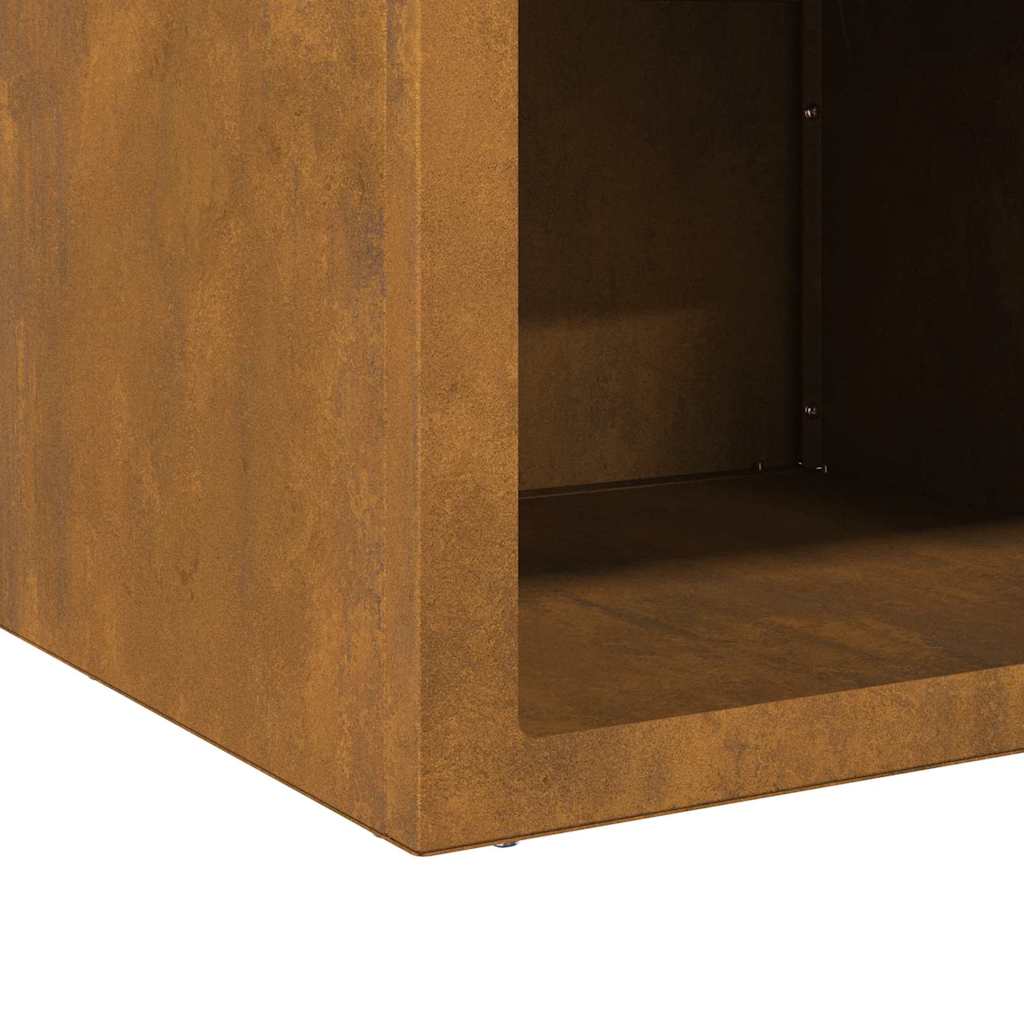 Fire Pit Rusty 50 x 50 x 40 cm Weathering steel