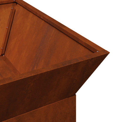 Fire Pit Rusty 50 x 50 x 40 cm Weathering steel