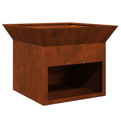 Fire Pit Rusty 50 x 50 x 40 cm Weathering steel