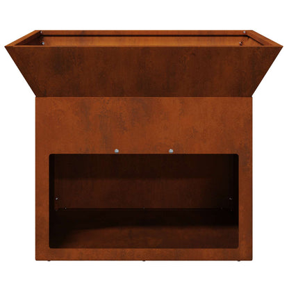 Fire Pit Rusty 50 x 50 x 40 cm Weathering steel