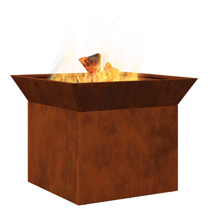 Fire Pit Rusty 50 x 50 x 40 cm Weathering steel