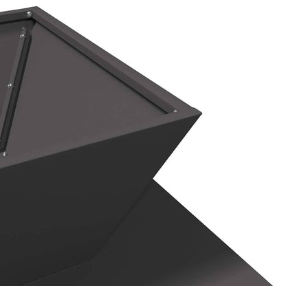 Fire Pit Black 50 x 50 x 40 cm Steel
