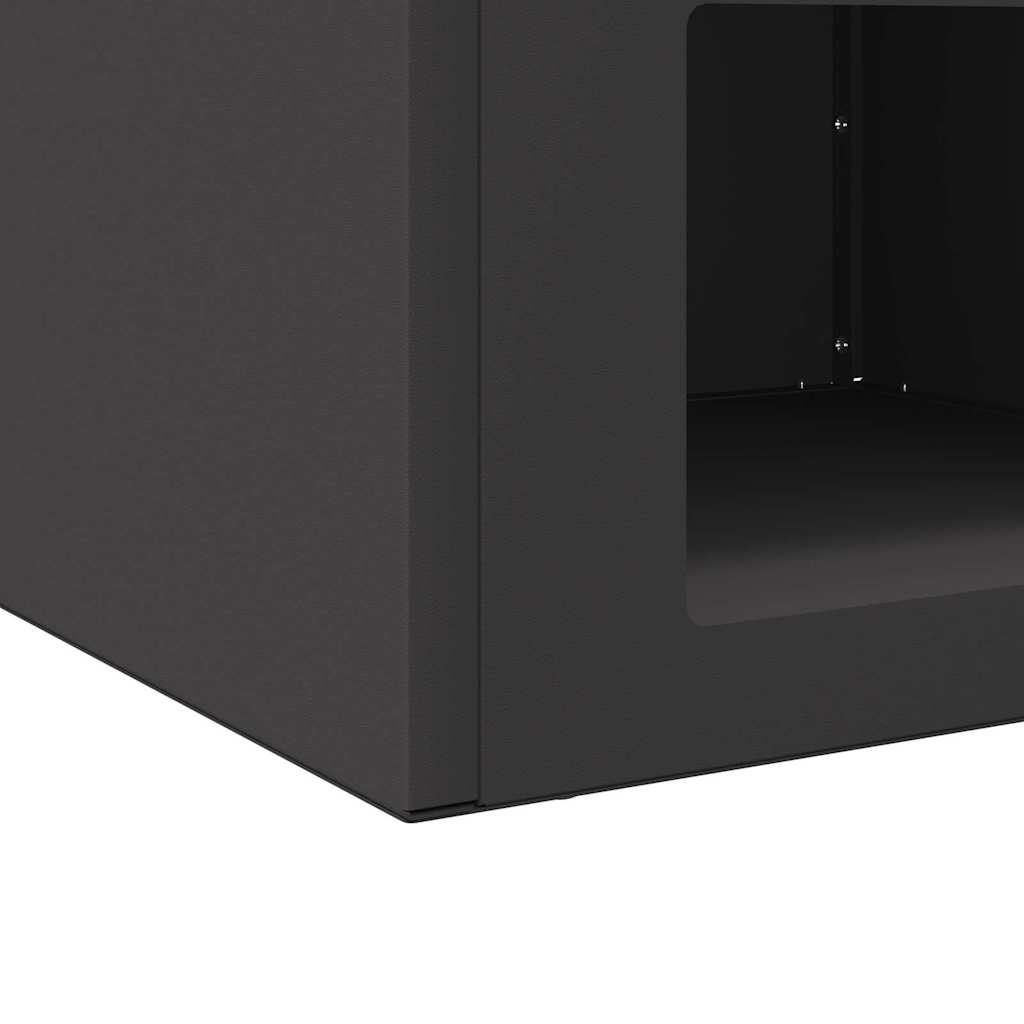 Fire Pit Black 50 x 50 x 40 cm Steel