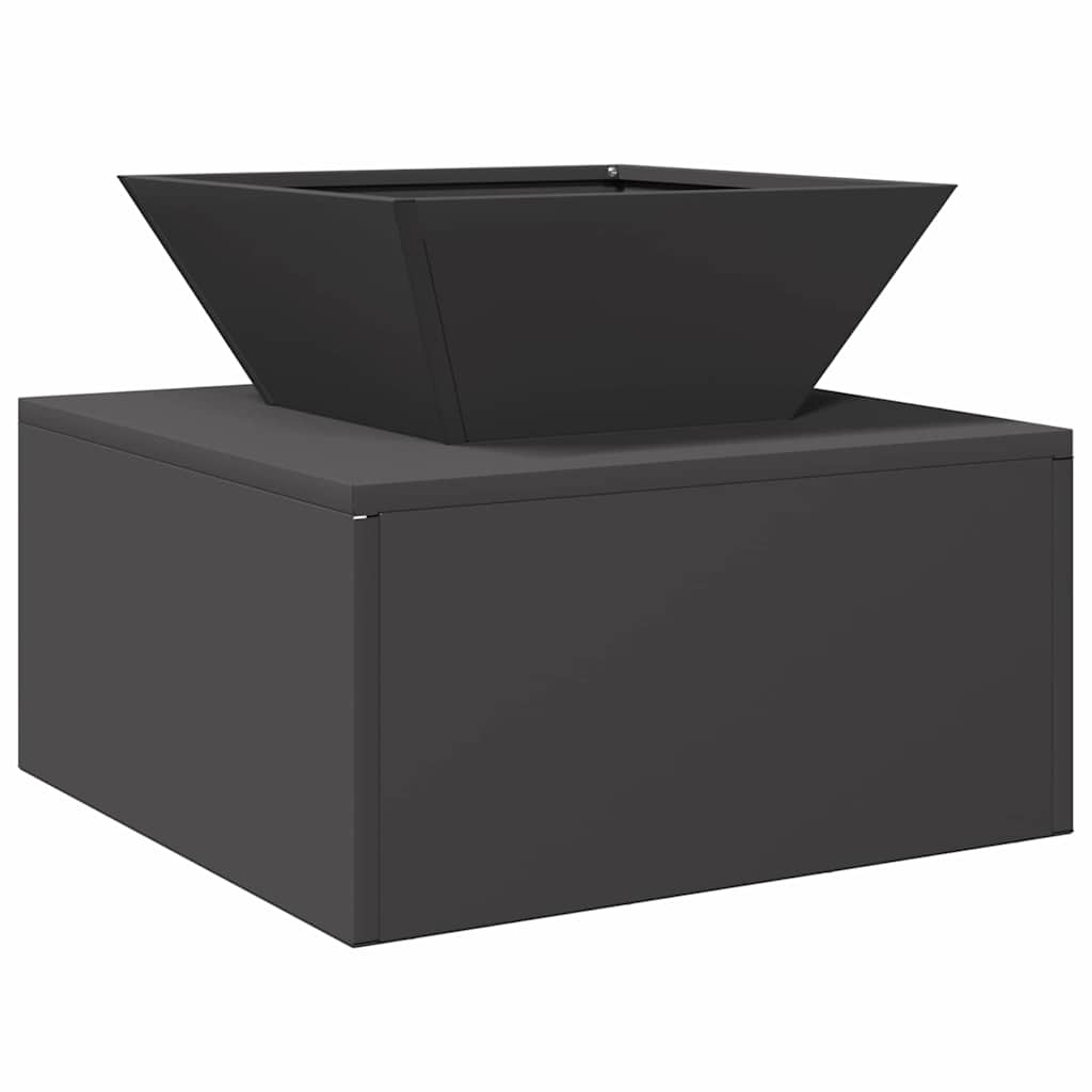 Fire Pit Black 50 x 50 x 40 cm Steel