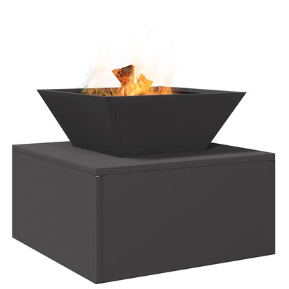 Fire Pit Black 50 x 50 x 40 cm Steel