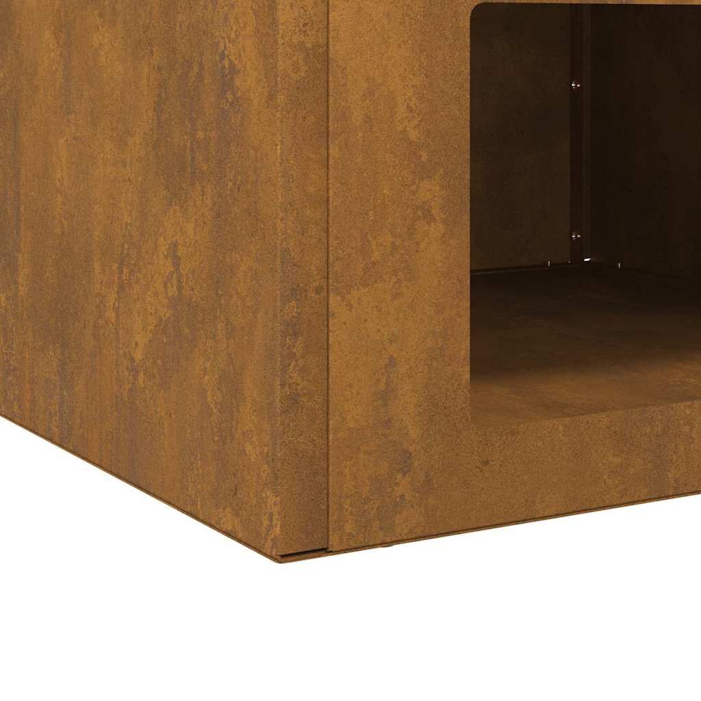 Fire Pit Rusty 50 x 50 x 40 cm Weathering steel